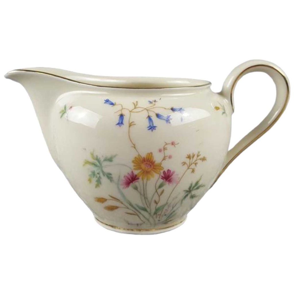 [45817613] Milchkännchen Goldrand Schirnding Bavaria Blumendekor Blumen gebraucht - gut