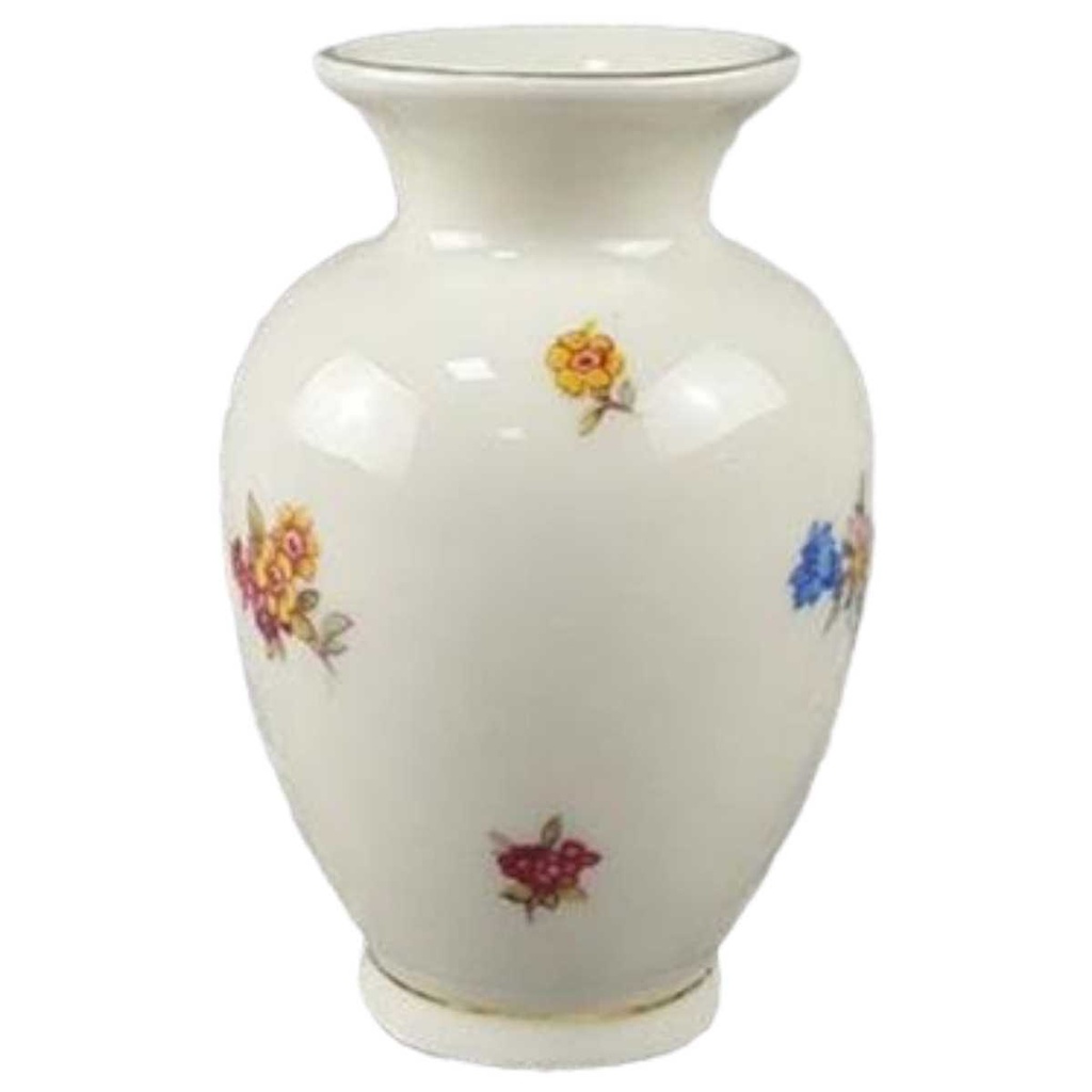 Vase Goldrand 10,5 cm Schirnding Bavaria Elfenbein Beige gebraucht - sehr gut