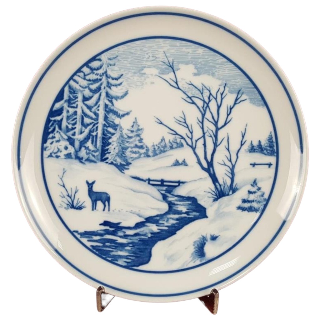 Hutschenreuther Porzellan Wandteller D 19,8 cm Wintermotiv 2