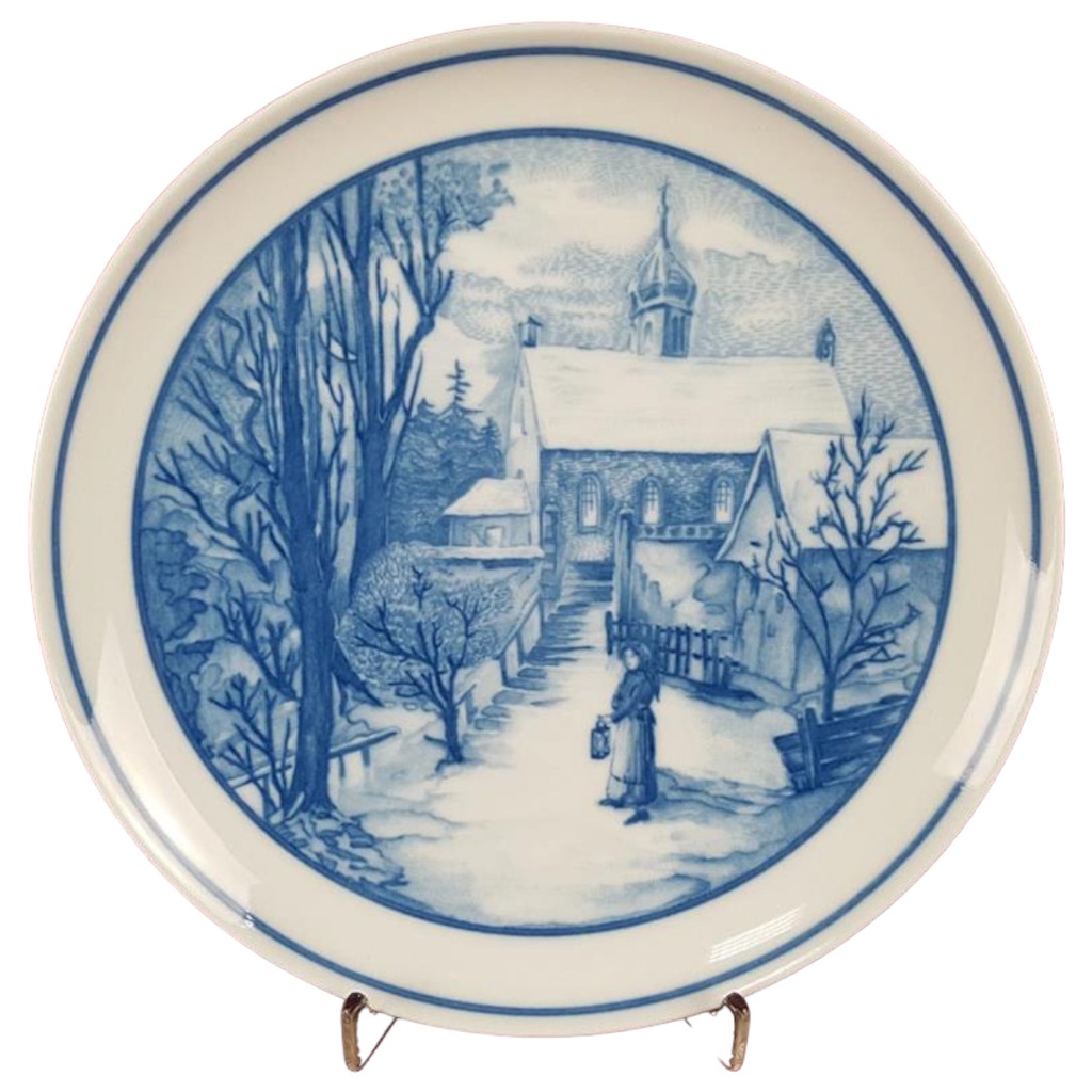 [45817704] Hutschenreuther Porzellan Wandteller D 19,8 cm Wintermotiv 5
