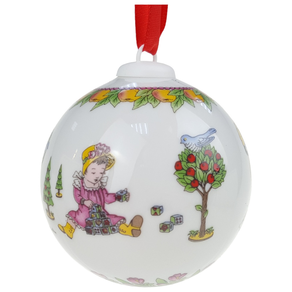 Weihnachtskugel Hutschenreuther 1993 Bauklötzchen gebraucht - neuwertig