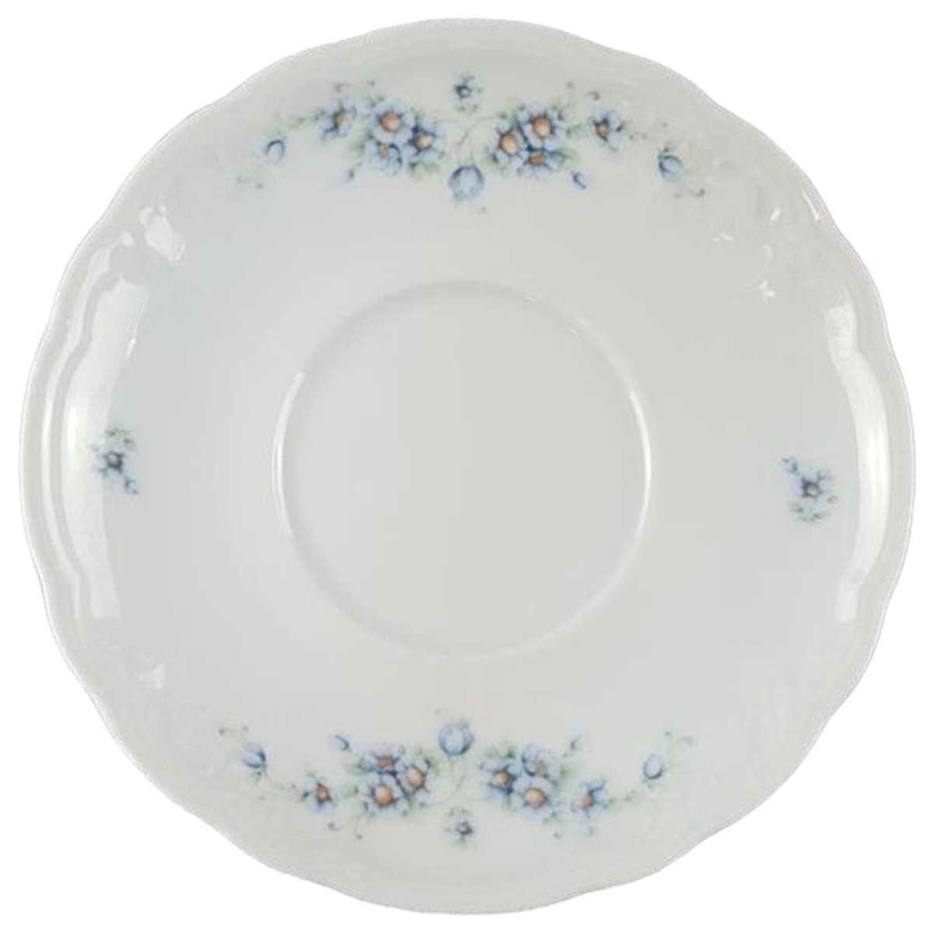 [45817839] Untertasse für Kaffee 14,7 cm Seltmann Weiden Julia Blaue Margeritenranke gebraucht - sehr gut