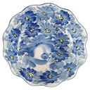 Ceramiche Giulianelli Dipinto A Mano Blaue Blumendekor D 26,4 H 7,4 cm