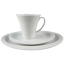 Kaffeegedeck 3tlg Seltmann Weiden Allegro Weiß gebraucht - gut