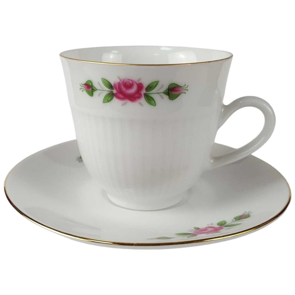 Mokkatasse Tasse Espressotasse mit Untertasse Goldrand Winterling Marktleuthen Bavaria gebraucht - sehr gut