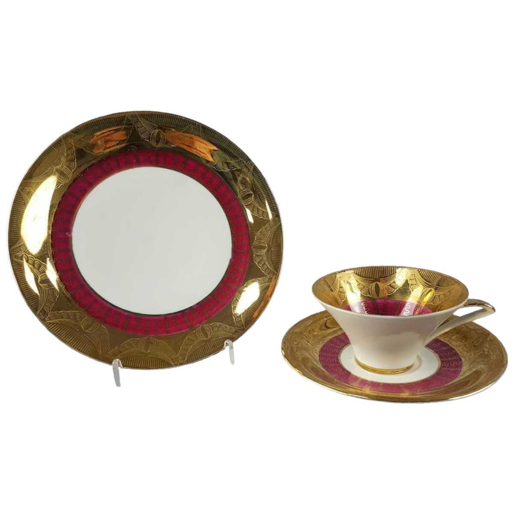 [45817931] Kaffeegedeck 3tlg Schaller Sammeltassen gebraucht - akzeptabel