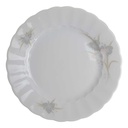 Kuchenteller Dessertteller 19,3 cm Eschenbach Toledo rosa graue Blüten gebraucht - gut