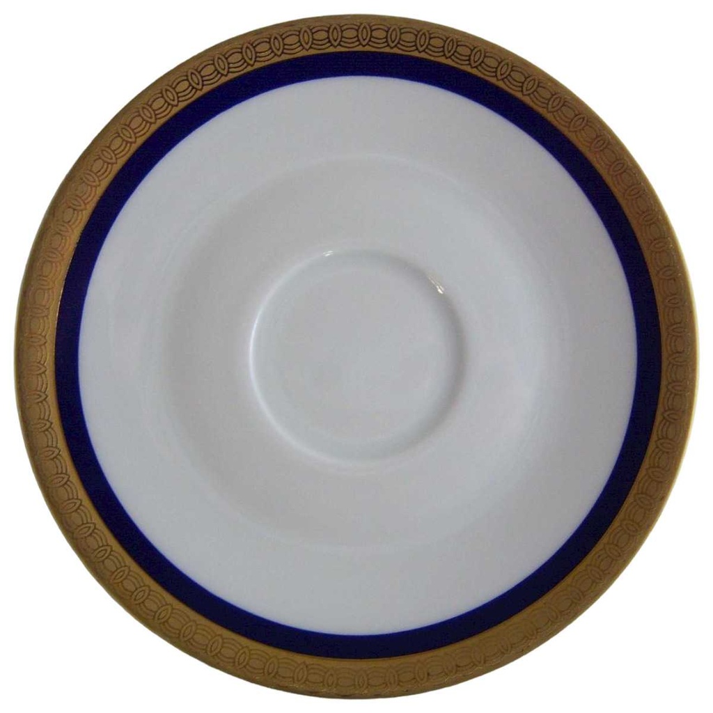 [4581803] Untertasse für Kaffee 15 cm Winterling Marktleuthen Kobaltrand mit Goldraute rund gebraucht - akzeptabel