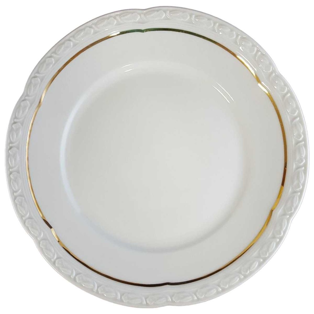 [4581814] Speiseteller Essteller Goldrand 24,5 cm Edelstein Bavaria Frauenlob 15430 gebraucht - gut