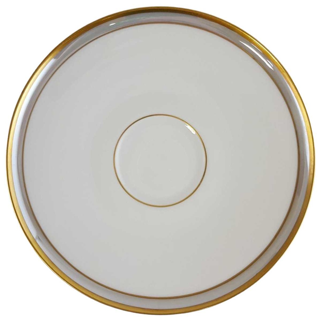 [4581838] Untertasse für Kaffee 15 cm Heinrich Grazie Grauband Gold gebraucht - sehr gut