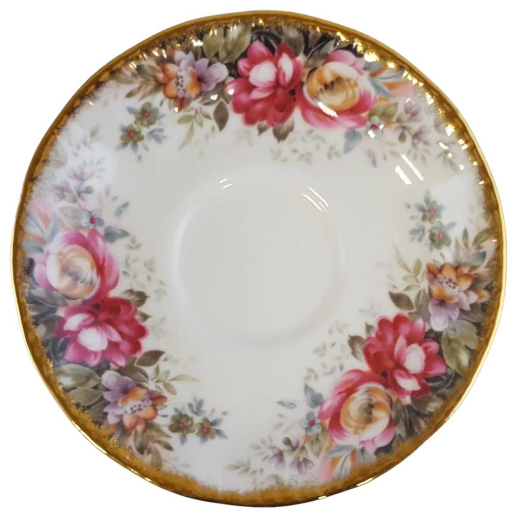 [4581847] Untertasse für Kaffee 14 cm Queen Anne Summer Rose gebraucht - sehr gut