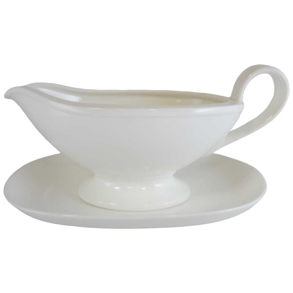 [4581851] Sauciere mit Teller 2tlg Villeroy & Boch Royal Weiß gebraucht - sehr gut