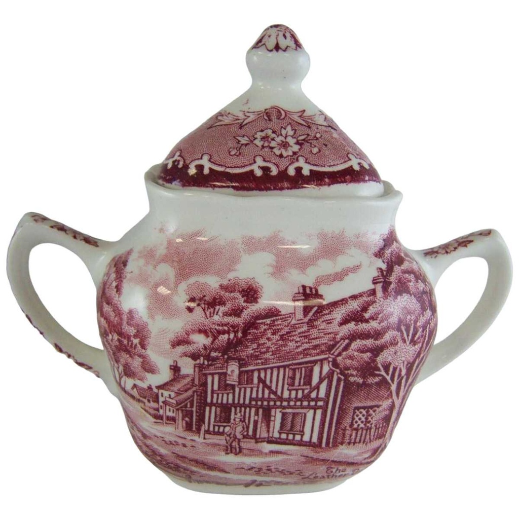 [4581859] Zuckerdose Grindley English Country Inns Rot gebraucht - gut