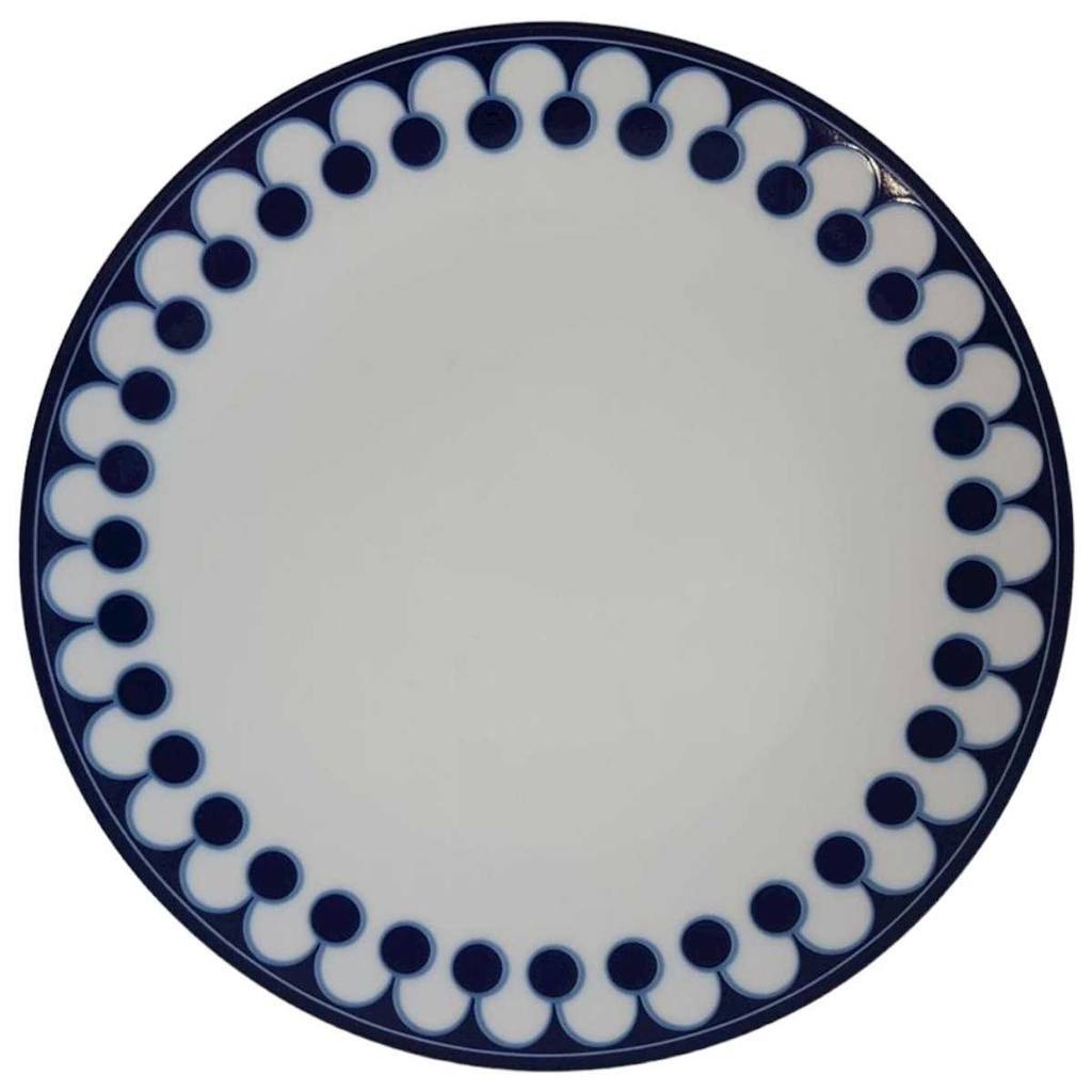 [4581866] Kuchenteller 19,6 cm Mitterteich blaue Kreise gebraucht - gut