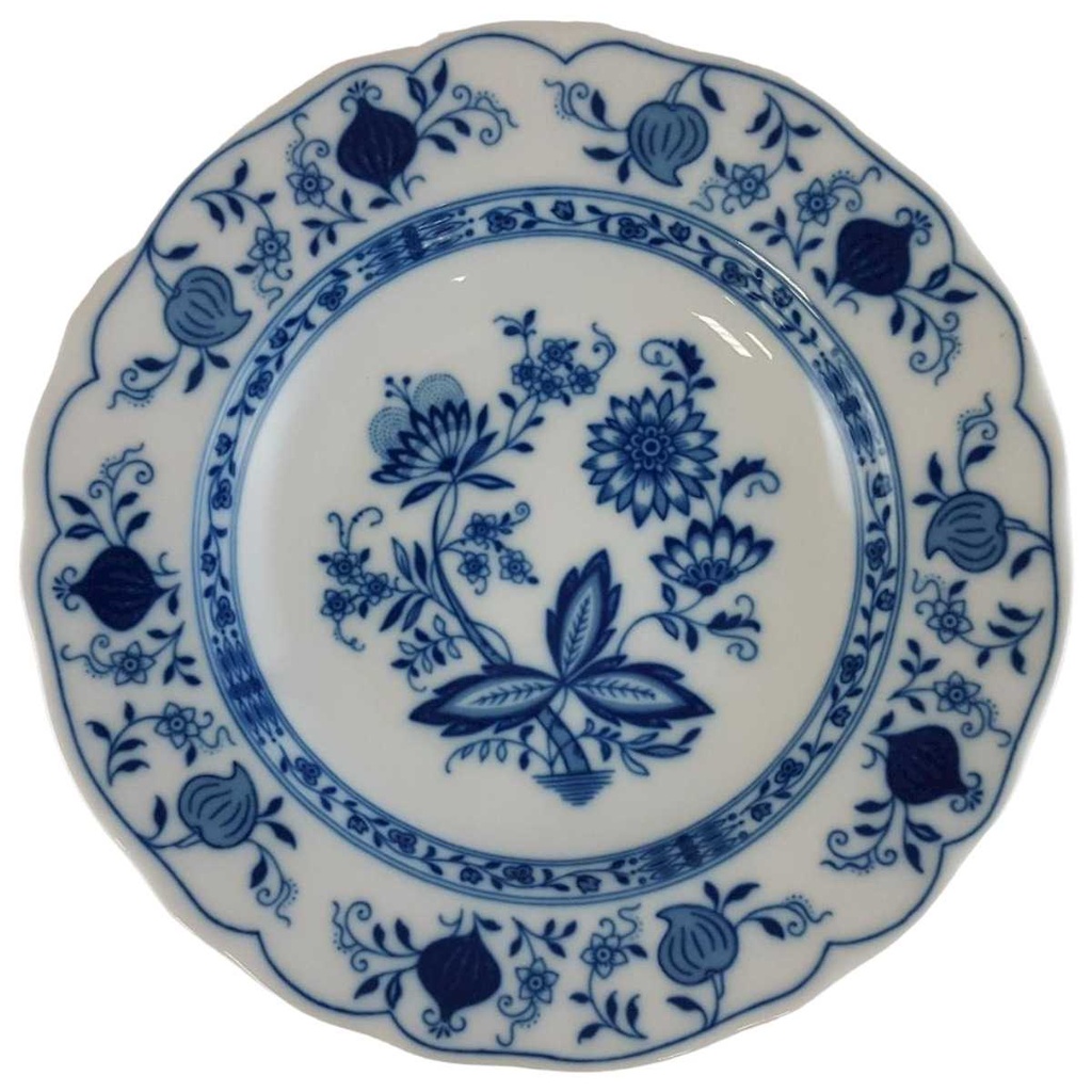 Suppenteller Unterglasur 22,5 cm Tirschenreuth Zwiebelmuster Echt Cobalt