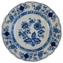Suppenteller Unterglasur 22,5 cm Tirschenreuth Zwiebelmuster Echt Cobalt