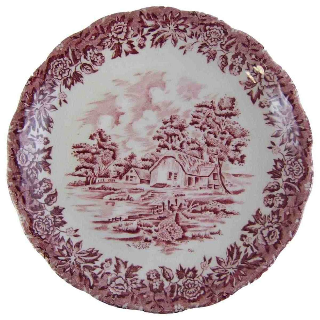 [4581872] Untertasse für Suppe 16 cm Grindley Country Style Rot gebraucht - sehr gut