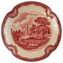 Untertasse für Kaffee 14 cm Johnson Bros Old Britain Castles Rot gebraucht - gut