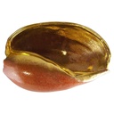 Keramik Schale Obstschale in Muschelform mit Gold groß L: 35 cm