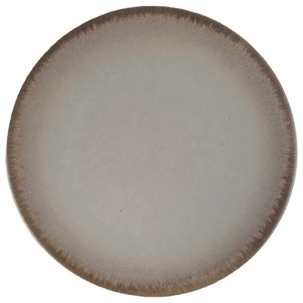 [4581902] Kuchenteller Dessertteller Frühstücksteller Handarbeit 19 cm Silberdistel Fayencen Sahara Braun gebraucht - gut