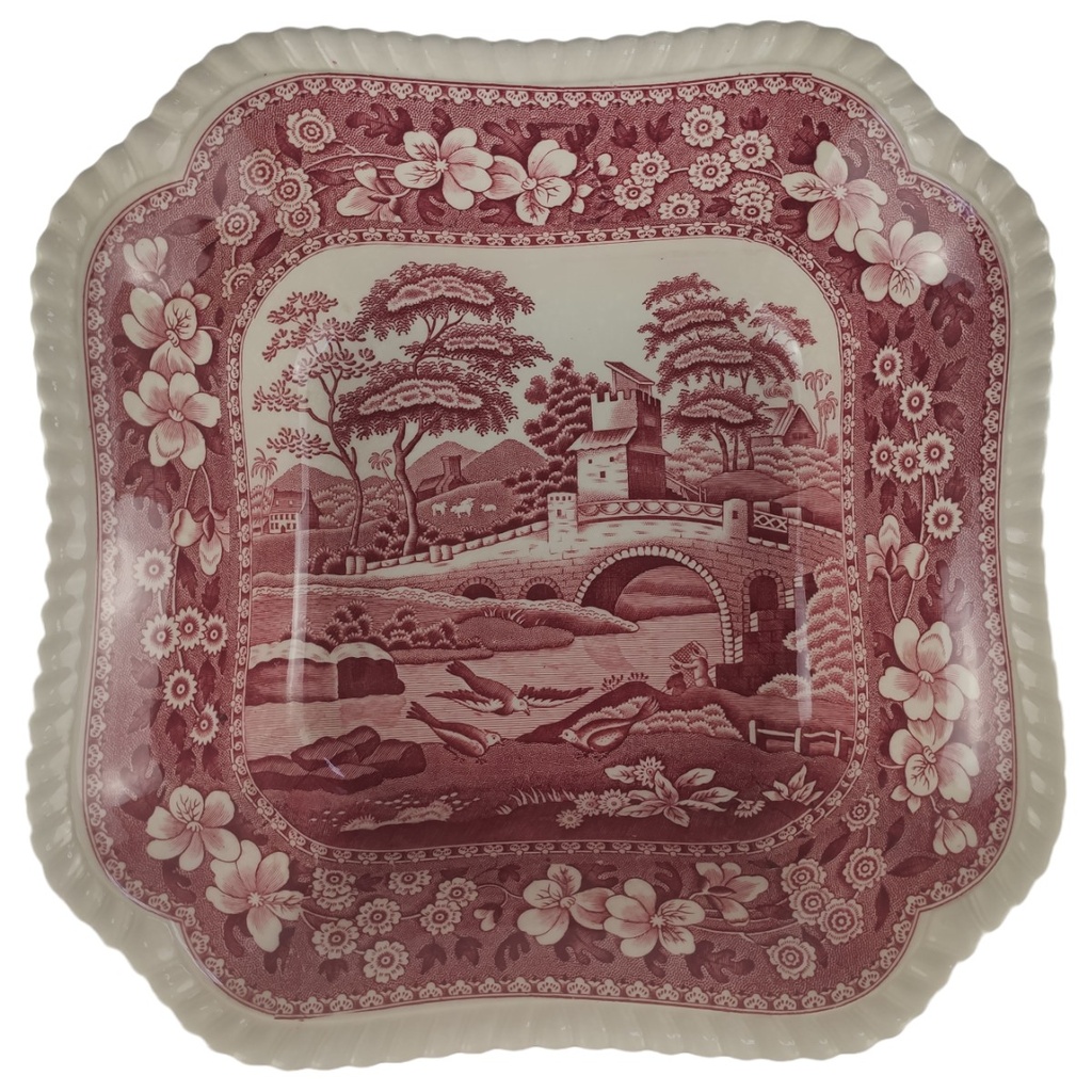Schüssel Servierschüssel Gemüseschüssel groß Spode Copeland Pink Tower
