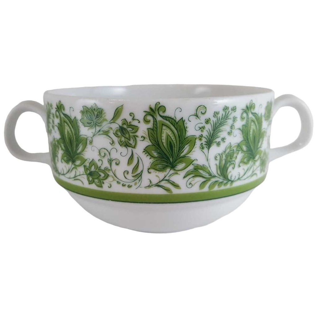 [4581934] Suppentasse Suppenbecher Bareuther Waldsassen Blumendekor grün Blumen gebraucht - gut