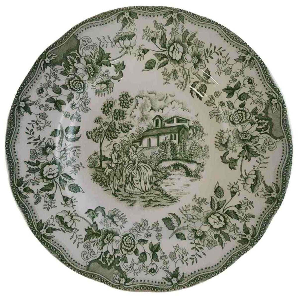 [4581953] Suppenteller Ironstone Tableware C.P. Englisch Style Grün D 24 cm