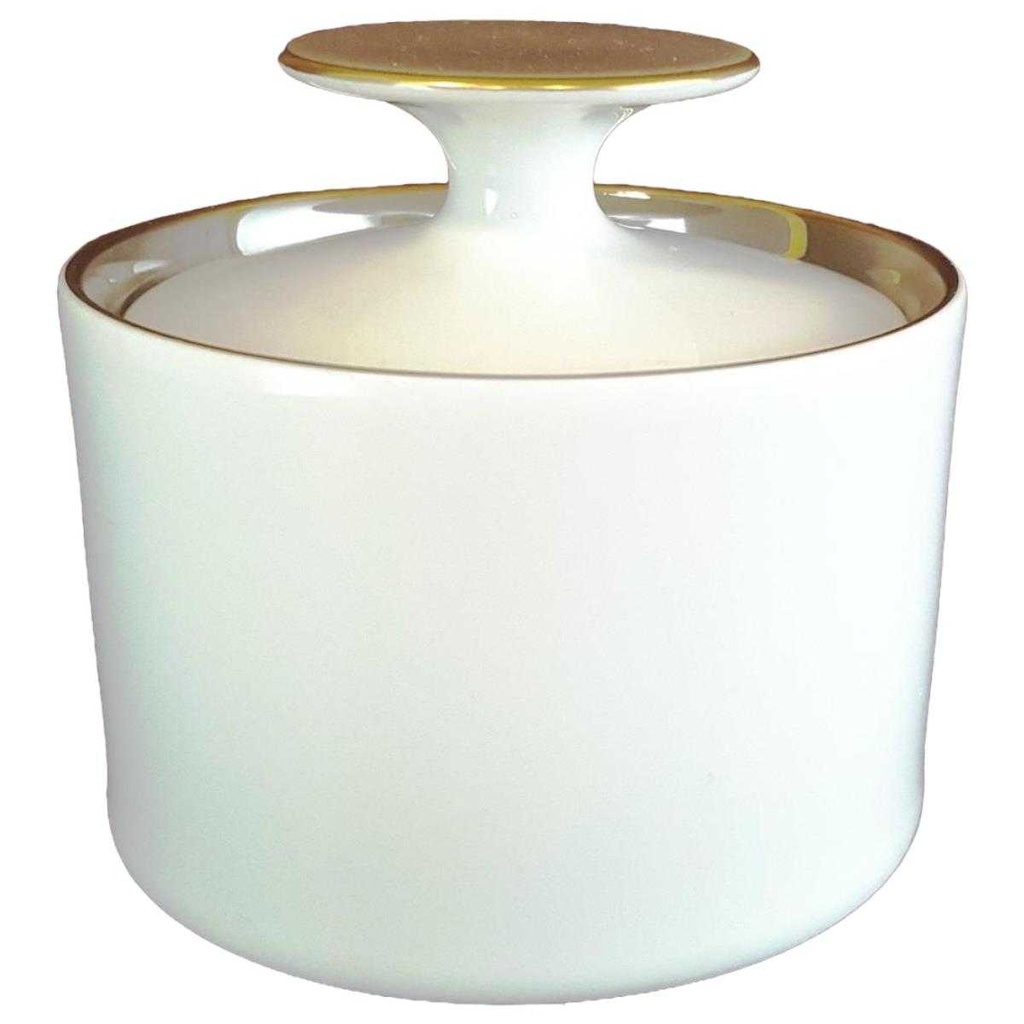 [4581962] Zuckerdose Goldrand Thomas Porzellan Medaillon Grau Braun gebraucht - gut