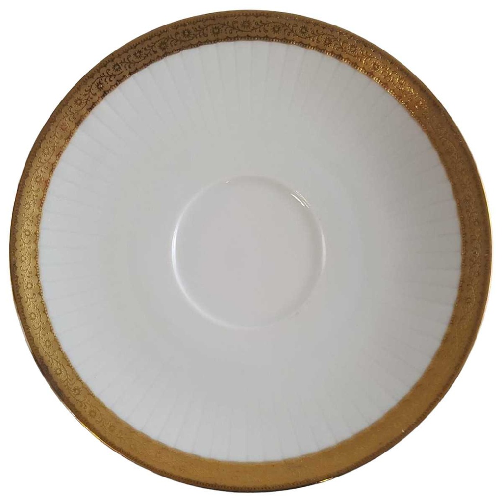 [4581974] Untertasse für Kaffee Goldrand 14,3 cm Winterling Kirchenlamitz weiß mit gebraucht - gut