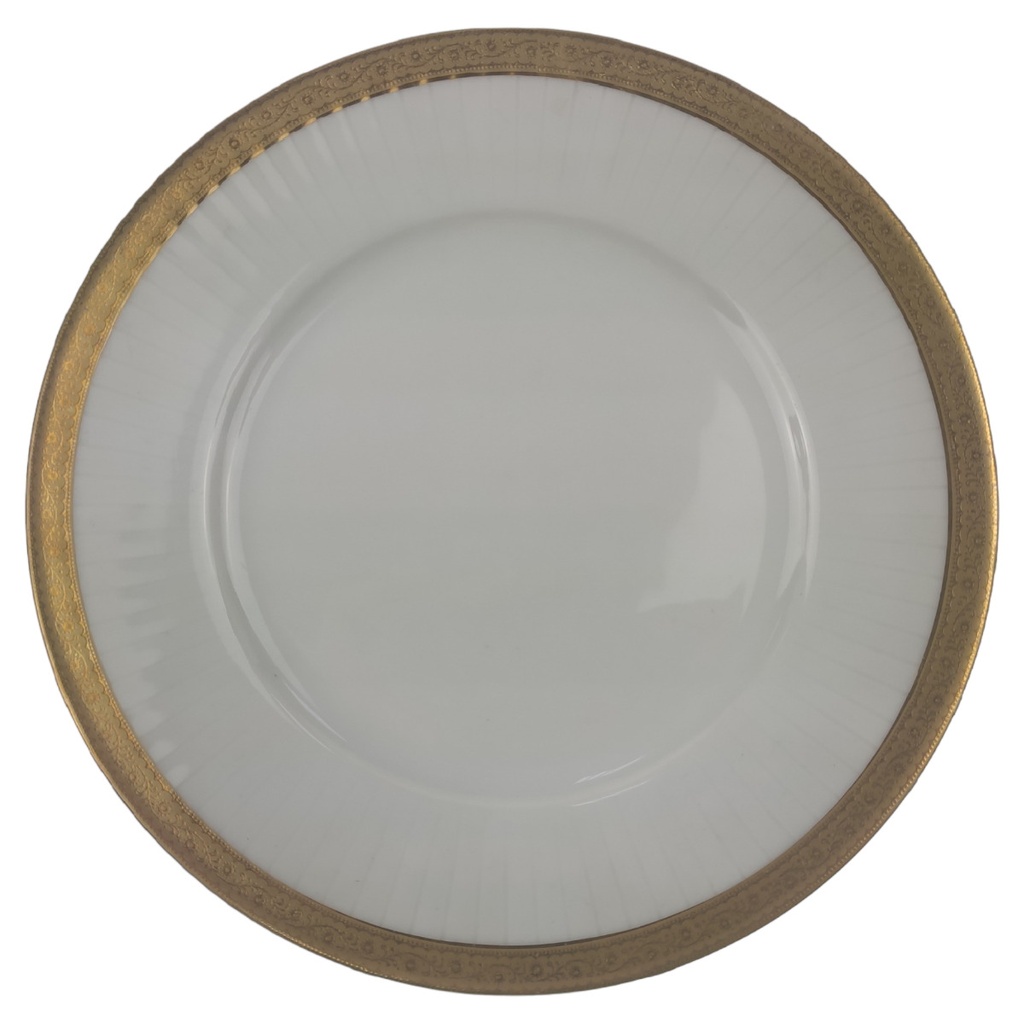 Kuchenteller Dessertteller Frühstücksteller Goldrand 19,2 cm Winterling Kirchenlamitz weiß mit gebraucht - sehr gut