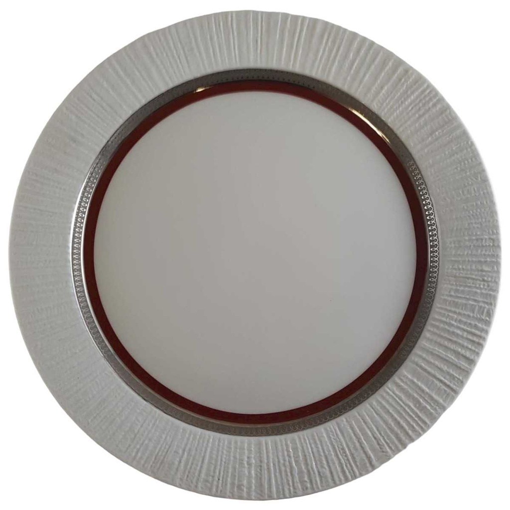 [4581979] Speiseteller Essteller 22,8 cm Thomas Porzellan Arcta Platin Bordeaux gebraucht - gut