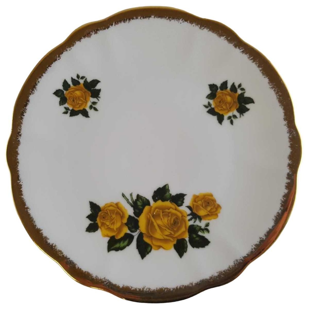[4581982] Kuchenteller Dessertteller Frühstücksteller 20 cm Schaller Rheinpfalz Rosendekor gebraucht - sehr gut