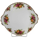 Kuchenplatte mit Henkeln Royal Albert Old Country Roses gebraucht - gut