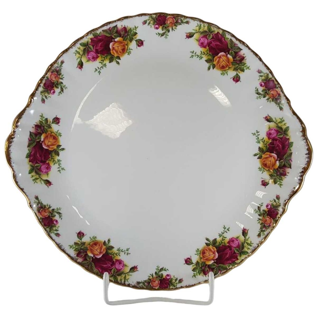 Kuchenplatte mit Henkeln Royal Albert Old Country Roses gebraucht - gut