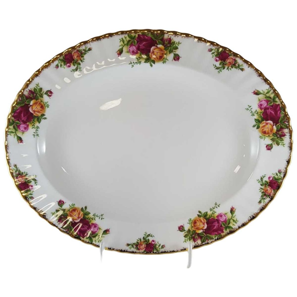 Speiseplatte 34,7x27,4 cm Royal Albert Old Country Roses gebraucht - sehr gut