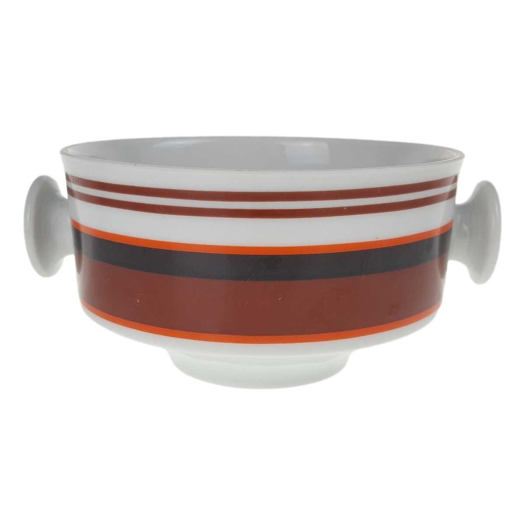 [97119] Suppentasse Suppenbecher 0,3 L Retsch Wunsiedel Retro braun orange schwarz gebraucht - gut