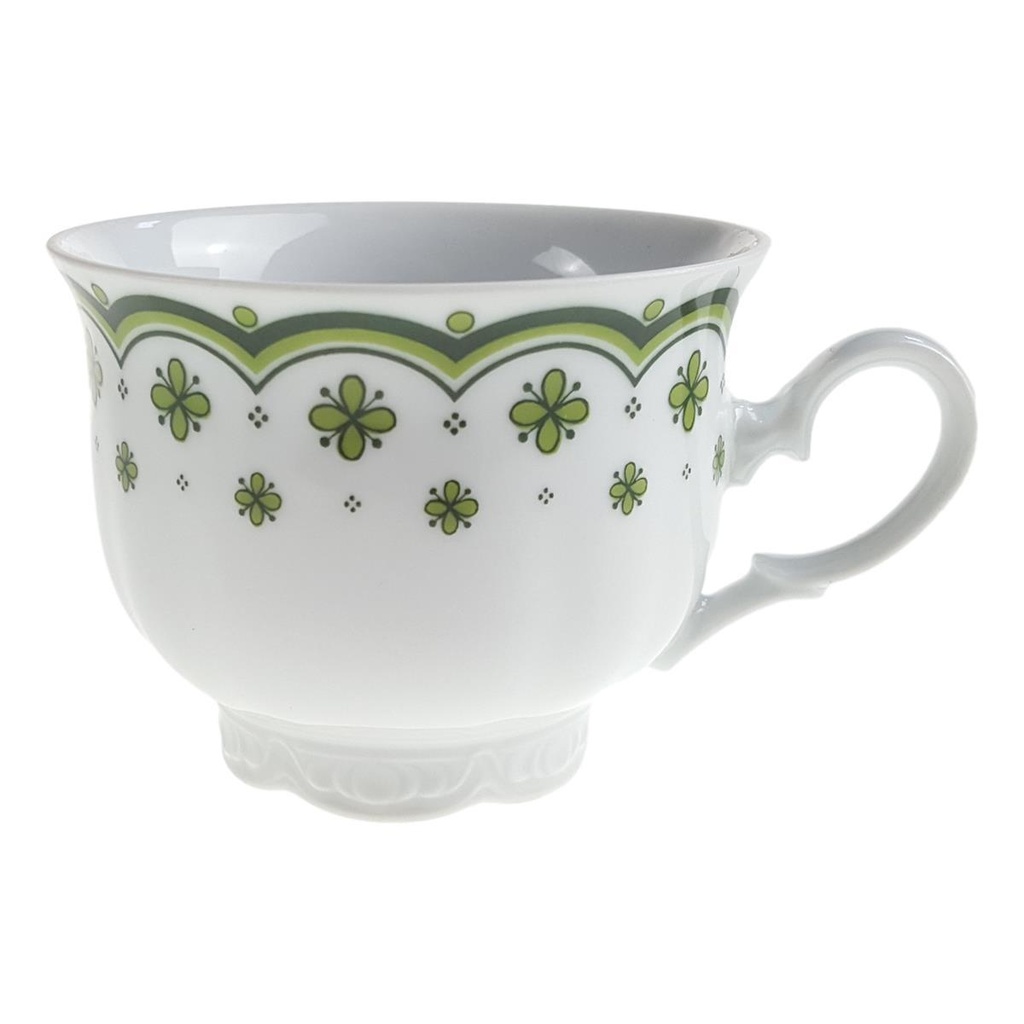 [98083] Kaffeetasse Mitterteich Form 110 Streublume grün