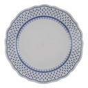 Kuchenteller Dessertteller 19,5 cm Hutschenreuther Maria Theresia blaue Bordüre Lilie gebraucht - gut