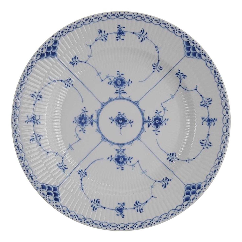 Suppenteller groß 25,3 cm Royal Copenhagen Musselmalet Halbspitze II. Wahl gebraucht - sehr gut