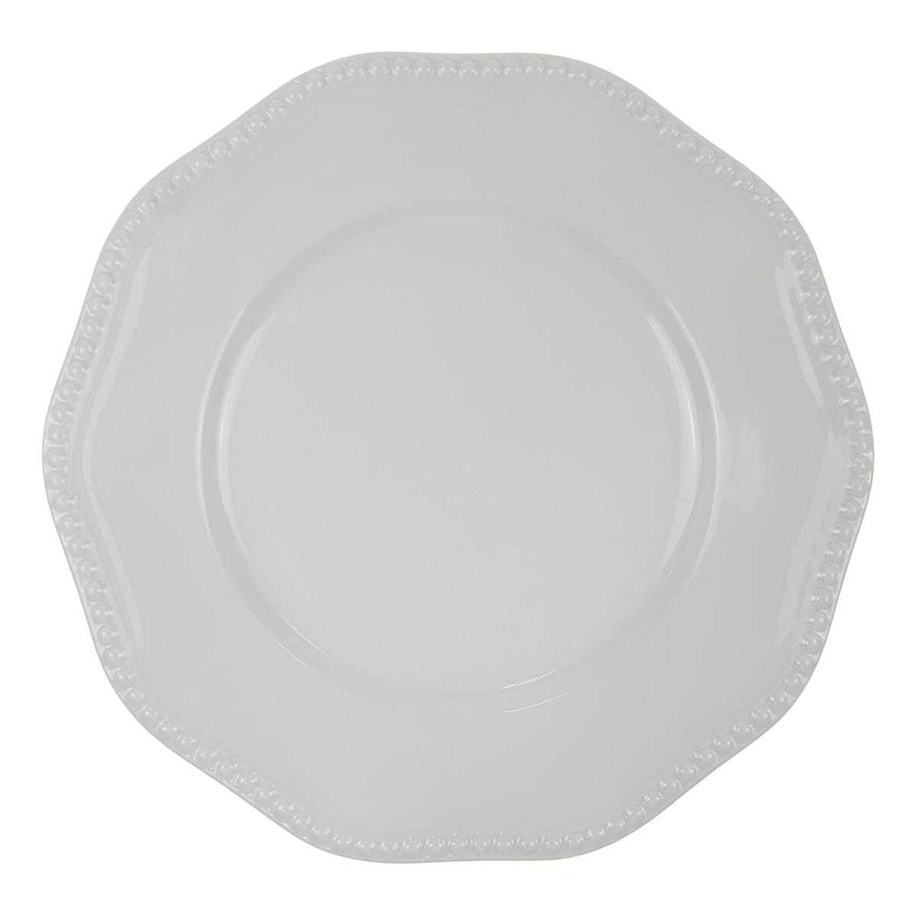 Speiseteller 26 cm Rosenthal Perlrand Weiß gebraucht - akzeptabel