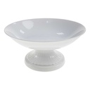 Schale auf Fuß Konfektschale 18 cm Seltmann Weiden Weiß gebraucht - gut