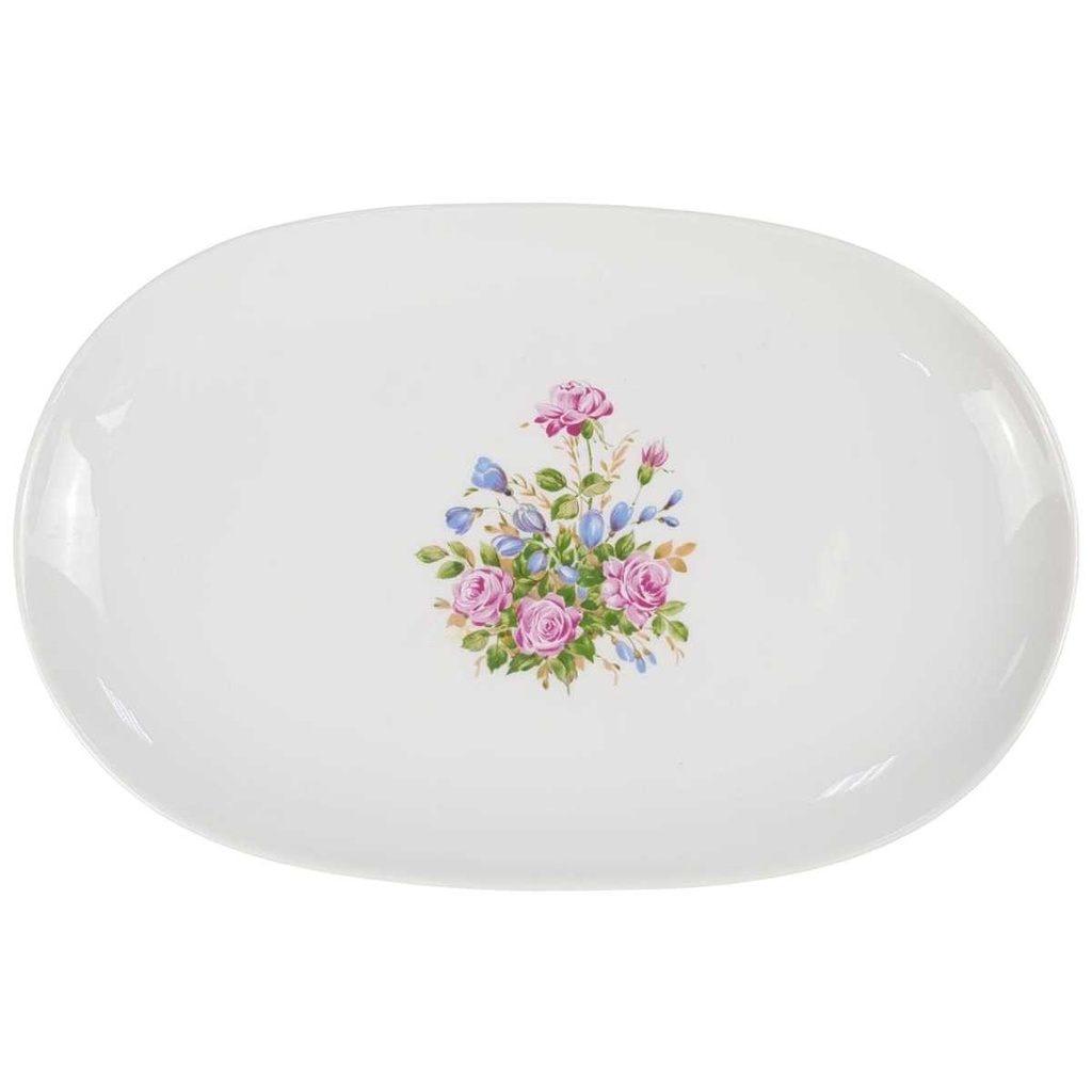 [98208] Servierplatte 32x20,8 cm Melitta Blumendekor Bunt Blumen gebraucht - sehr gut