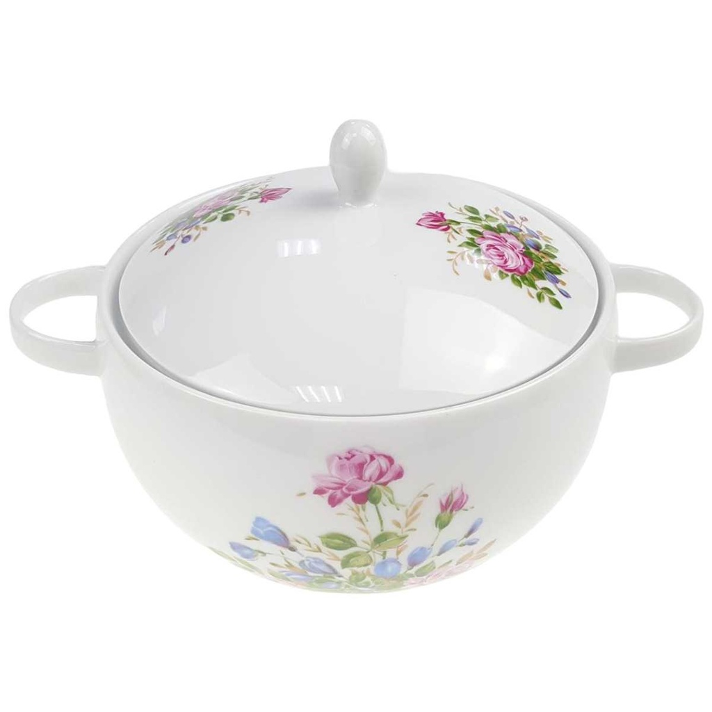 [98209] Ragoutterrine Servierschüssel 1,3 L Melitta Blumendekor Bunt Blumen gebraucht - gut