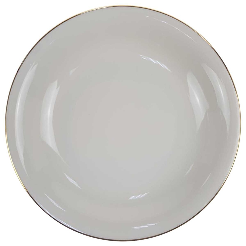 Suppenteller Goldrand 22,7 cm Edelstein 21246 Elfenbein Beige gebraucht - sehr gut