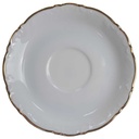 Untertasse für Kaffee Goldrand 14,5 cm Mitterteich Form 2000 2 mm gebraucht - sehr gut