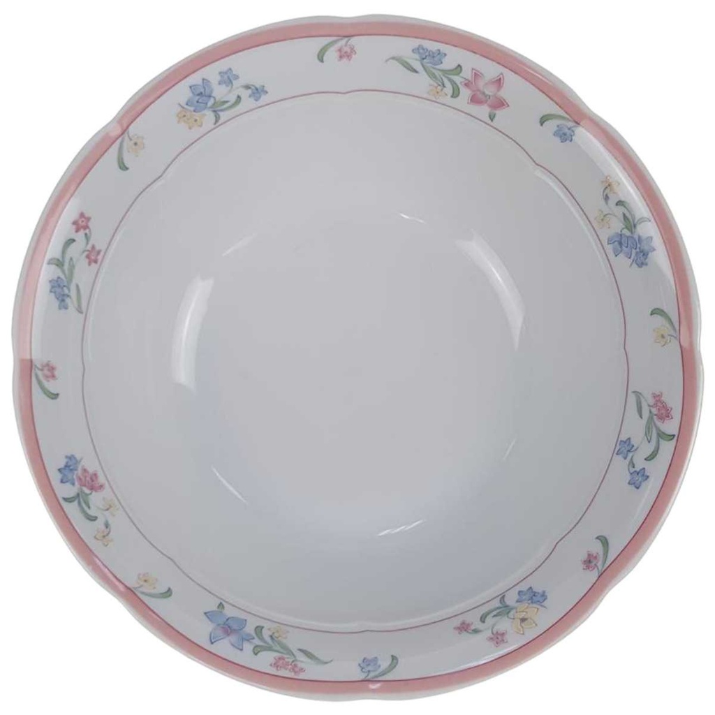 Schüssel 24,2 cm Mitterteich Form 2250 rosa Rand Dekor Stefanie gebraucht - gut