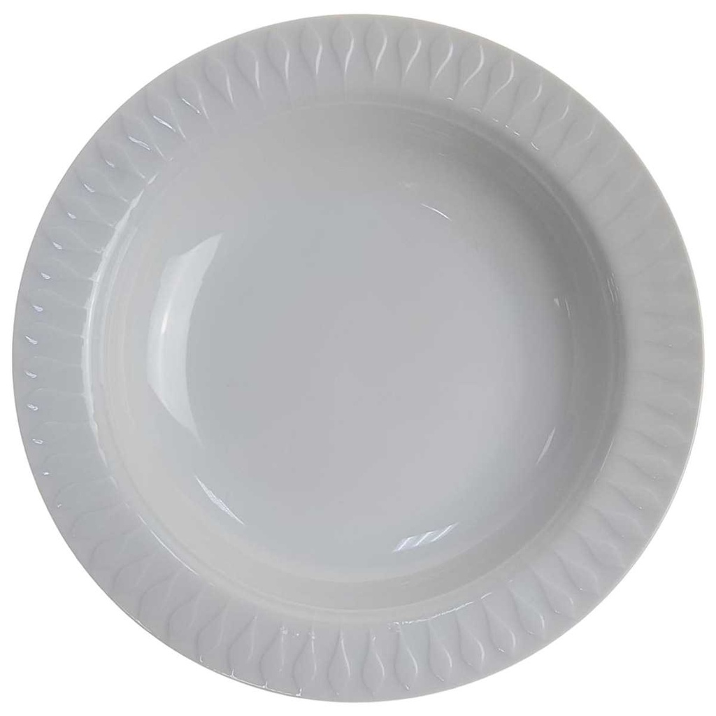[98265] Suppenteller 21,5 cm Thomas Porzellan Lanzette Weiß gebraucht - sehr gut