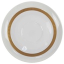 Untertasse für Kaffee Golddekor 14,2 cm Thomas Porzellan Rotunda gebraucht - gut