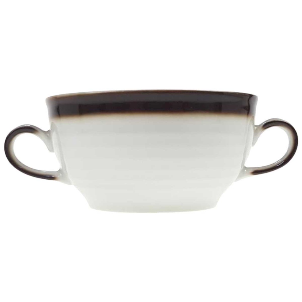 [98292] Suppentasse Suppenbecher 0,3 L Winterling Röslau Relief brauner Rand gebraucht - sehr gut