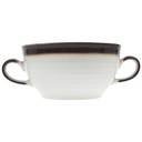Suppentasse Suppenbecher 0,3 L Winterling Röslau Relief brauner Rand gebraucht - sehr gut